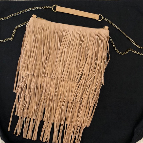 Sonoma Fringe Crossbody - tan/brown w/ chain strap - Picture 2 of 5